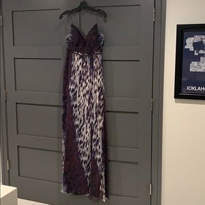 Robert Rodriguez Plum and Ivory Maxi Dress